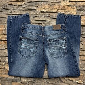 Vintage Y2K Koman Jeans Mens 32x30 Blue Hip Hop Skater Pants Streetwear Straight